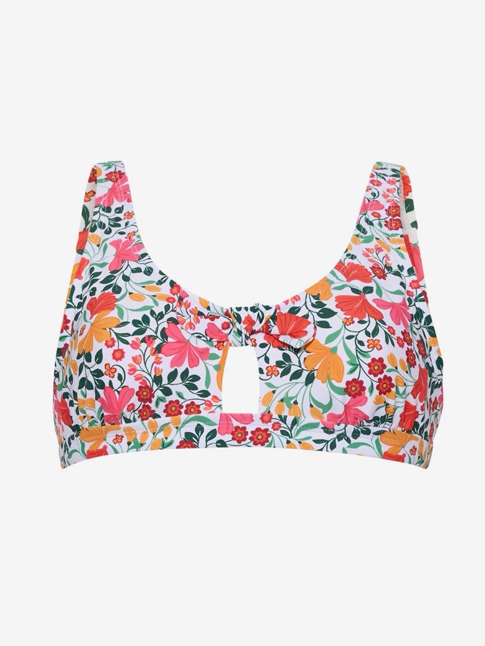 Draper James Floral Keyhole Bikini Top